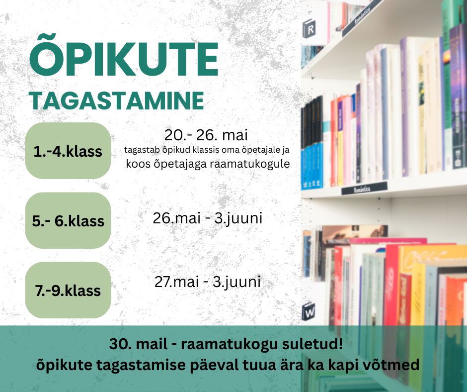Õpikute tagastamine 2024/2025