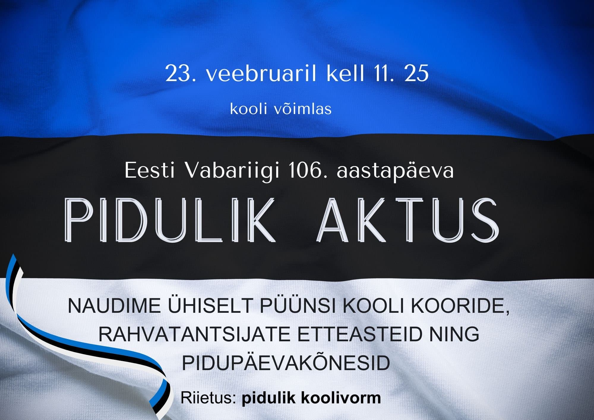 Eesti Vabariigi 106.aastapäeva pidulik aktus